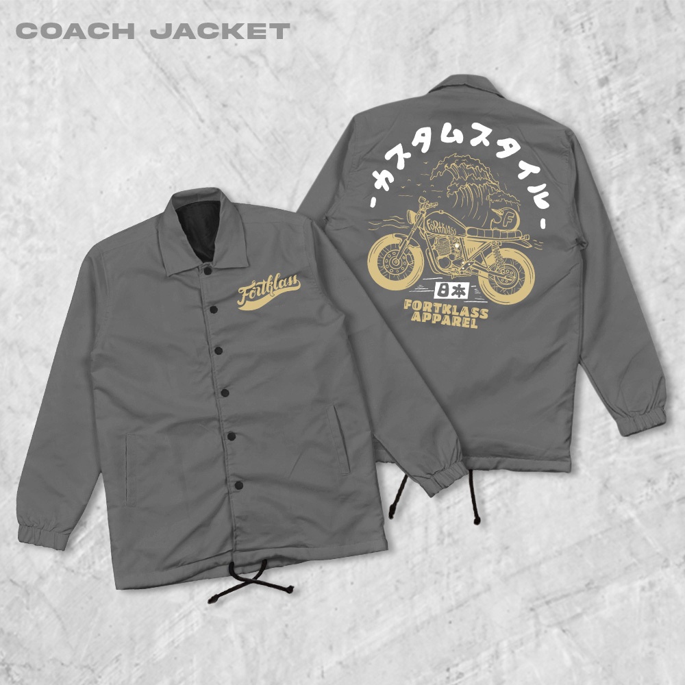 FORTGLASS MAKOTO Coach Jaket Pria Outwear Unisex Parasut