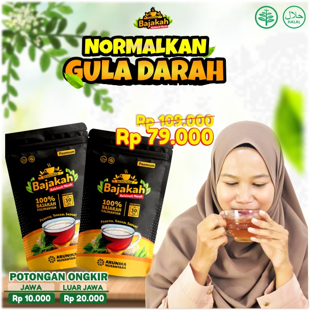 

Teh kesehatan Teh Akar Bajakah Kalalwit Merah 2 pack Atasi Gula Darah Tinggi