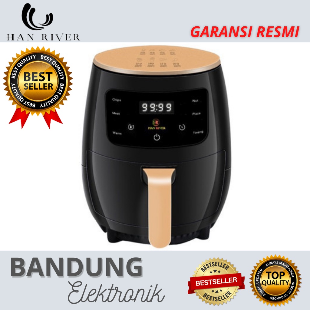 Air fryer HAN RIVER HRAF02BK Air Fryer 4.5 L/ Mesin Penggoreng tanpa minyak 1200watt