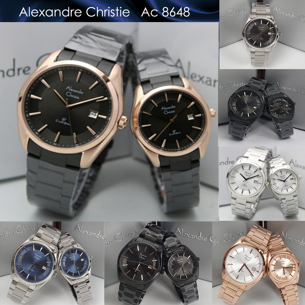 Alexandre Christie Ac 8648 / ac8648 Jam Tangan Original Dia L 3,2 , M 4,2 Cm