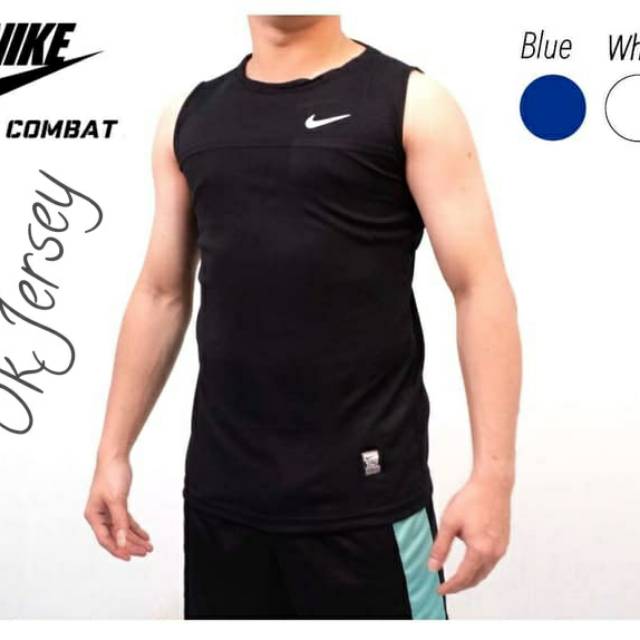SINGLET BASELAYER BAJU GYM FITNESS NIKE COMBAT