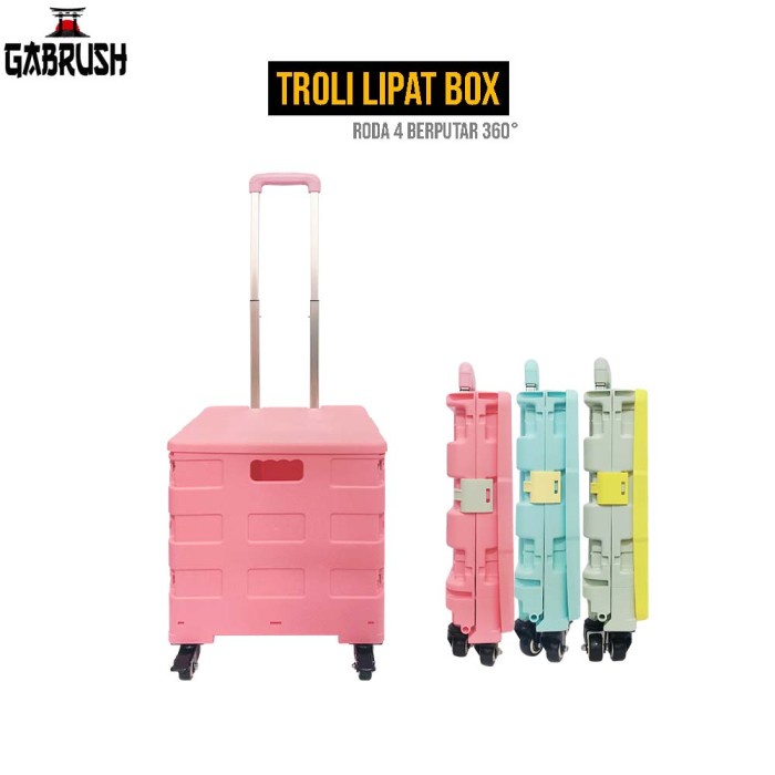 Jual Troli Lipat Box Roda Keranjang Belanja Folded Trolley Shopee