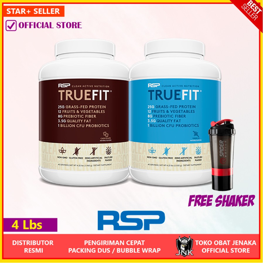 Jual RSP True Fit Truefit 4 lbs Meal Replacement Whey Protein GlutenFree Prebiotic Fiber New