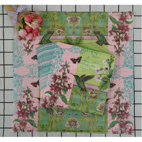 Decoupage Napkin - Tissue Decoupage 2Ply AN-Green Love Bird