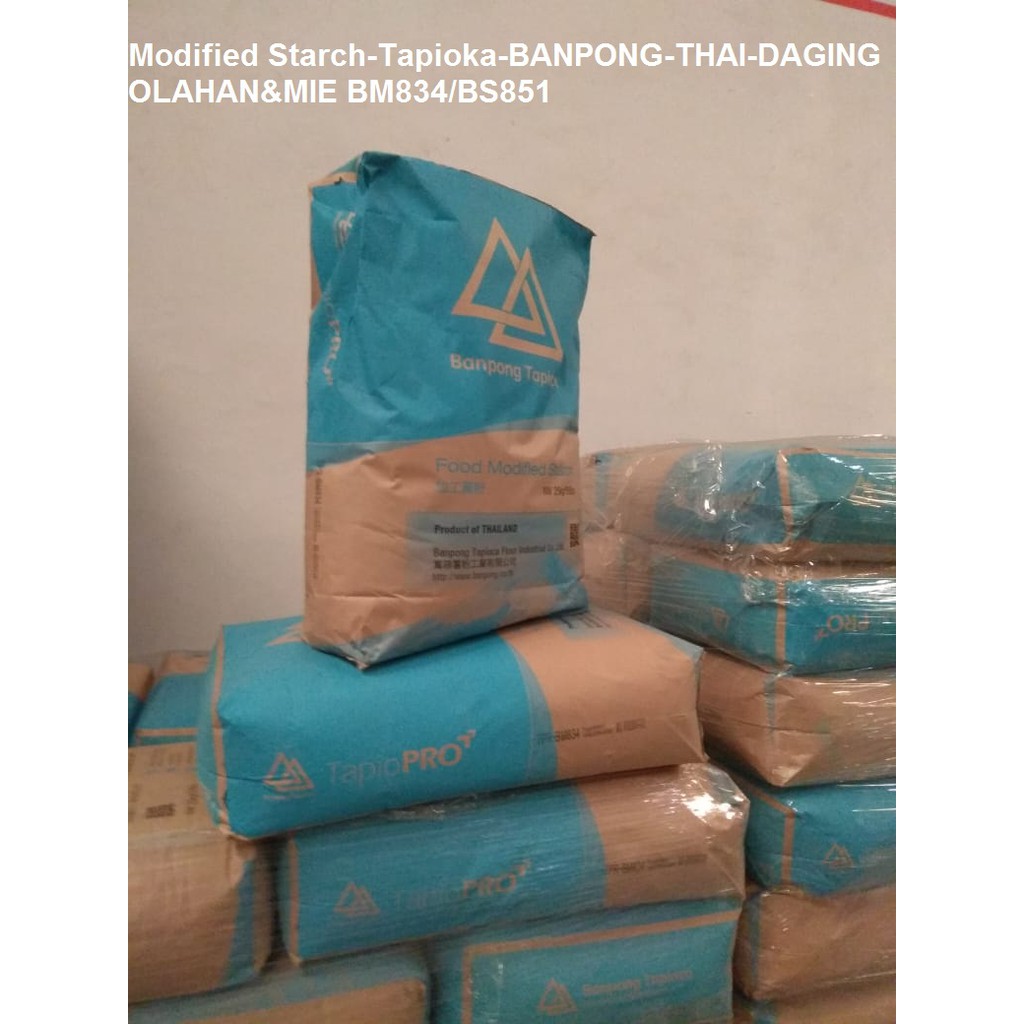 

Modified Starch-Tapioka-BANPONG-THAI FOR DAGING OLAHAN&MIE BM834/BS851 500GR