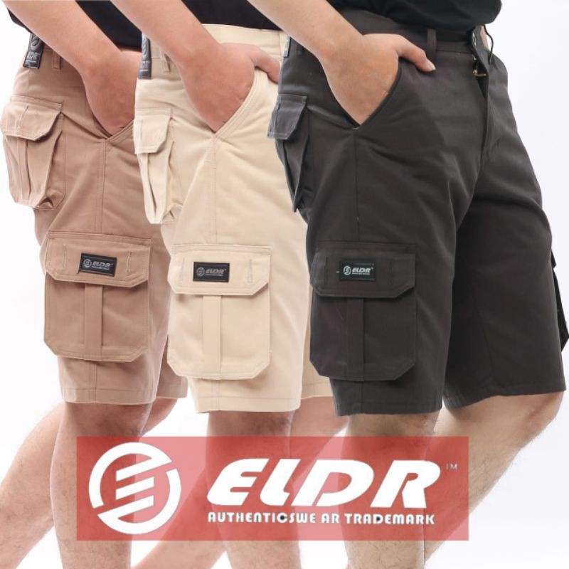 Celana cargo pendek pria original ELDR