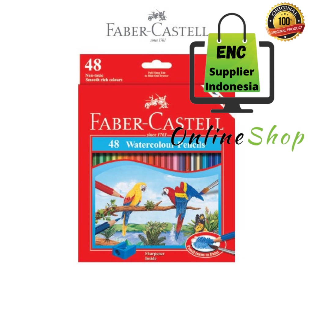 

fabercastell 48w Pensil 48 warna water colour faber castell panjang color per set - enc.sup