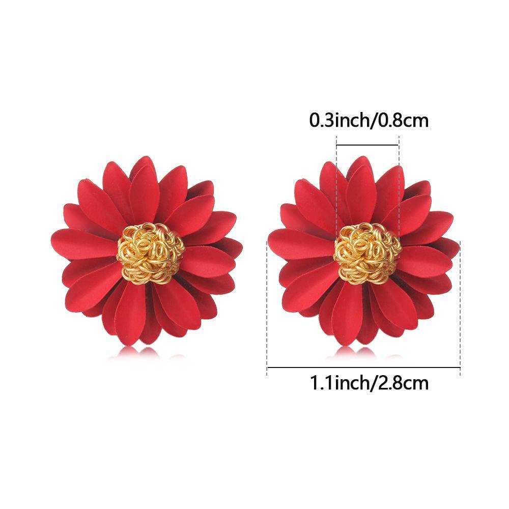 Lily Big Flower Ear Stud Baru Gaya Korea Elegan Manis Pesona Perhiasan