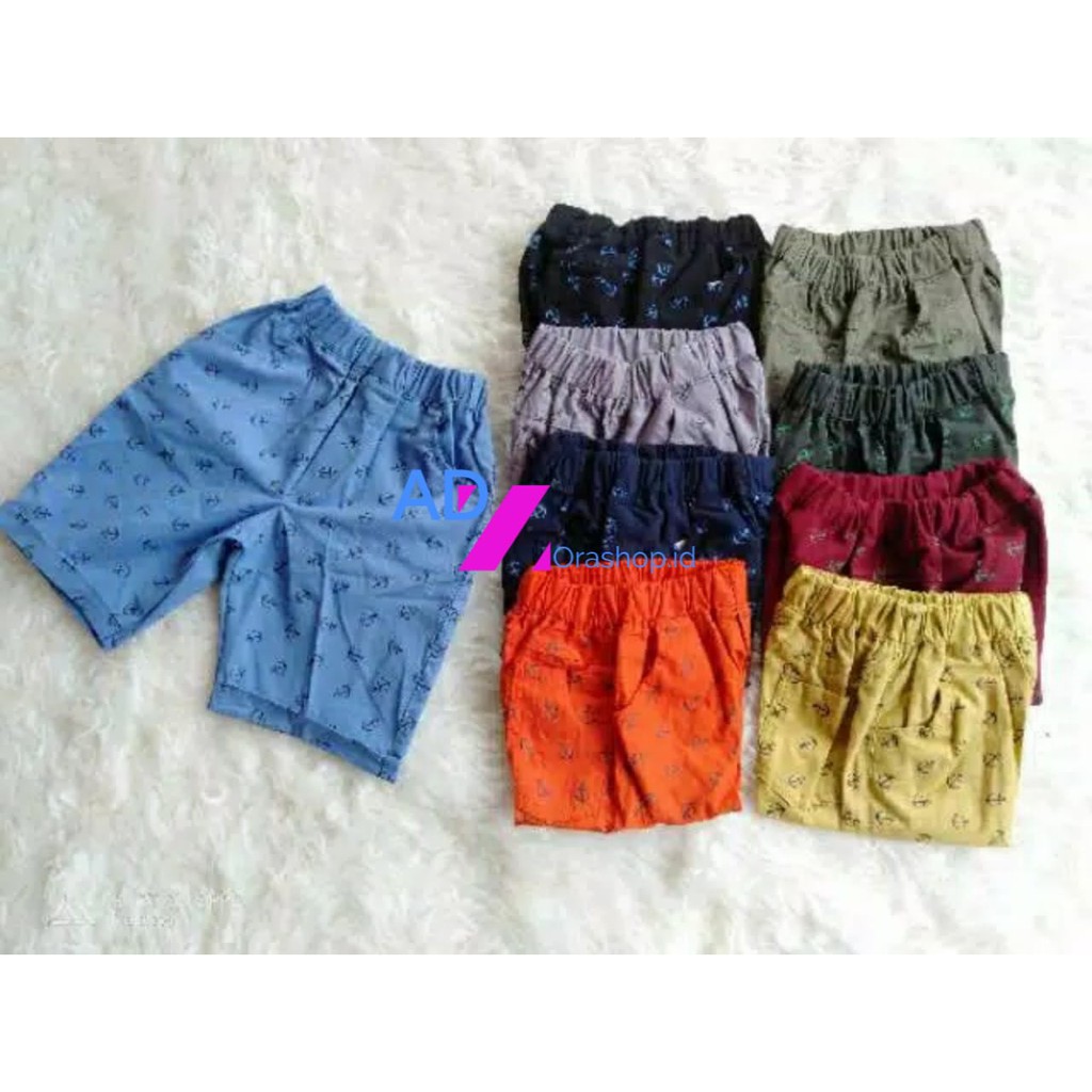 Celana pendek anak / khusus grosir celana pendek anak motip jangkar / Celana anak motif