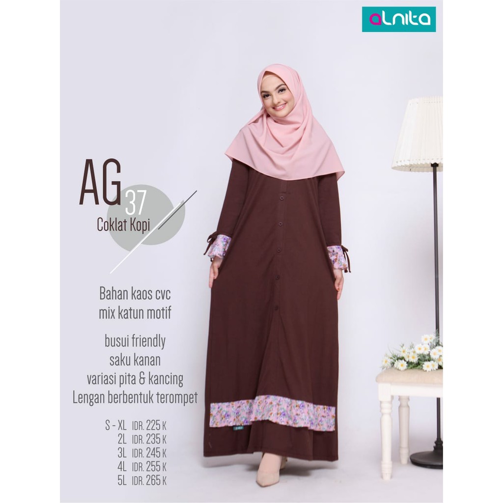 ALNITA GAMIS AG 37 COKLAT / KAOS CVC MIX MOTIF KATUN