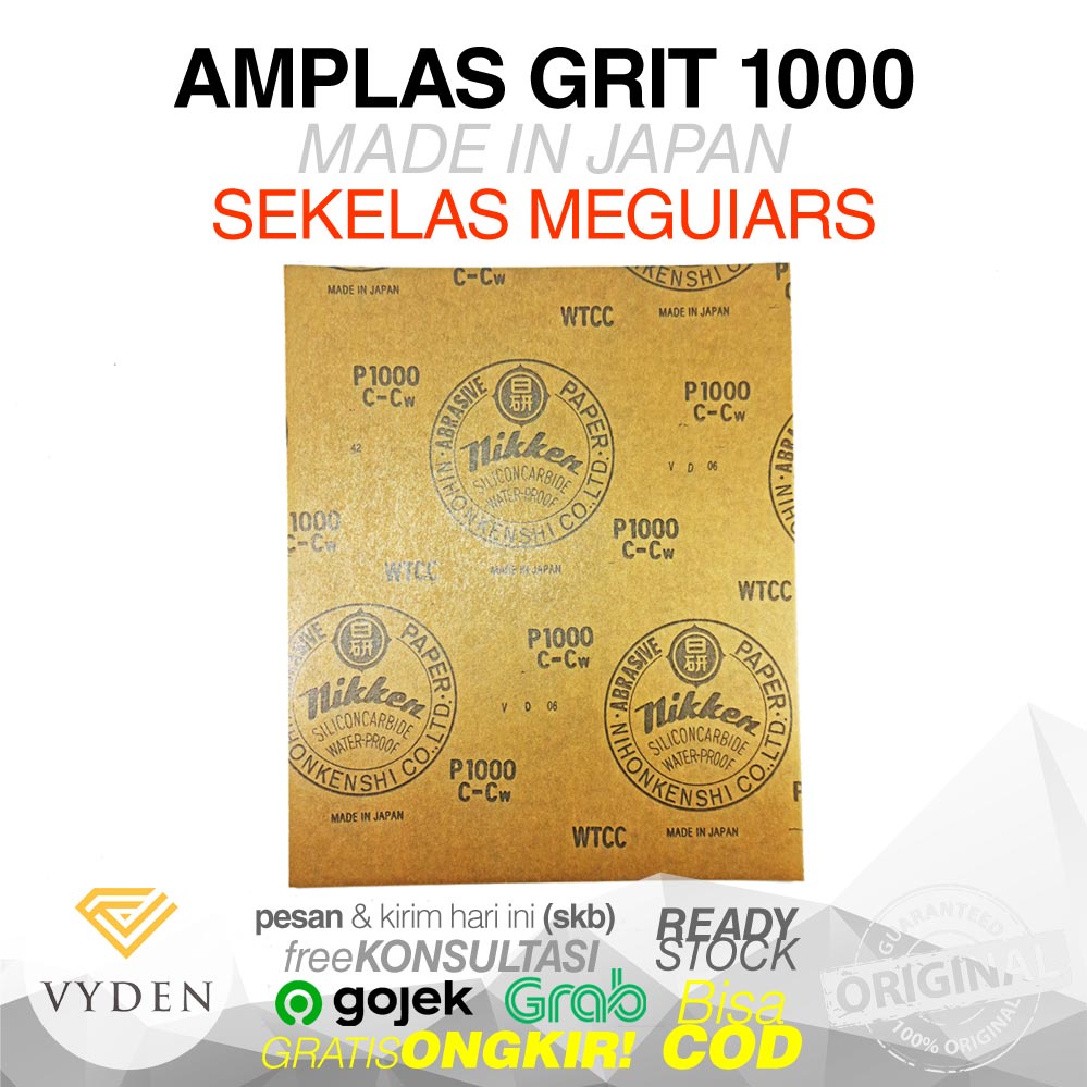 MURAH Amplas Sanding Paper Nikken Grit 1000 Cat Mobil Motor