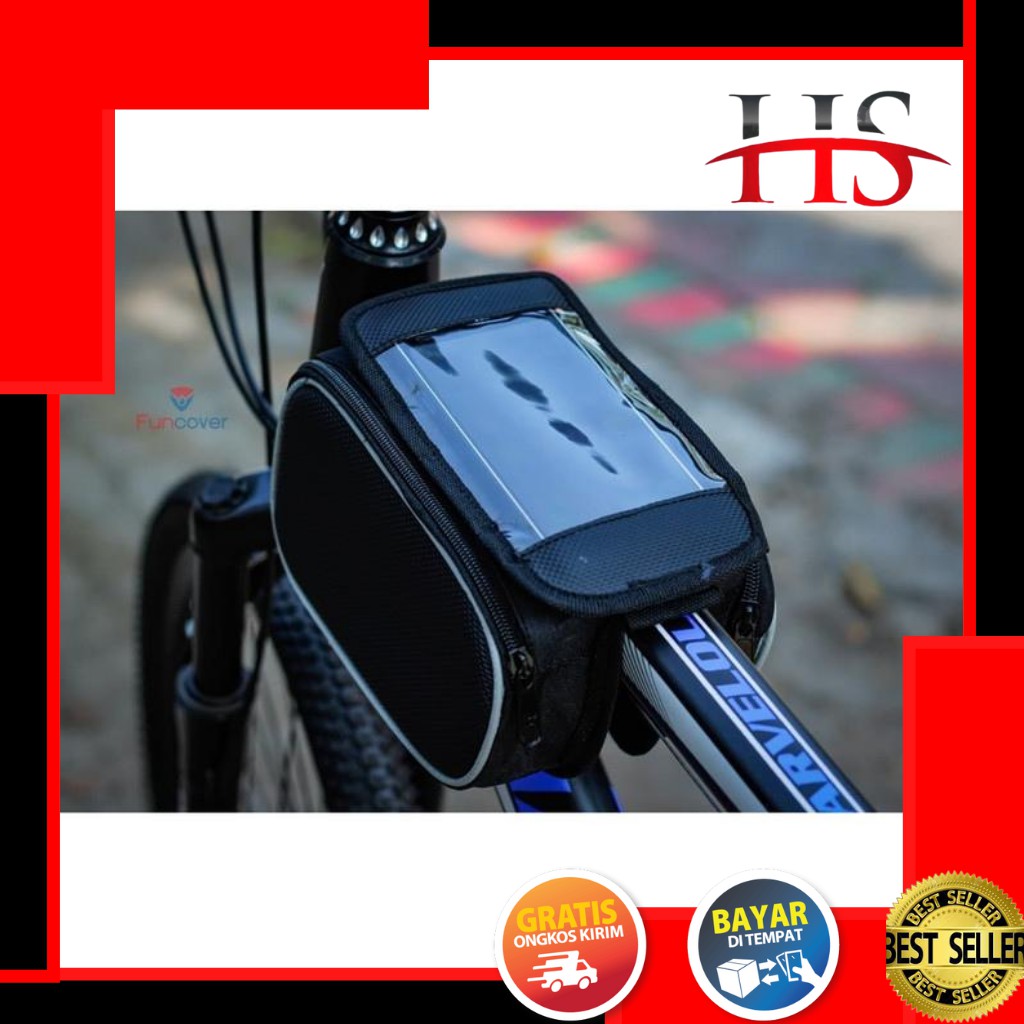 TAS SEPEDA TOUCHSCREEN WATERPROOF TAS STANG SEPEDA LIPAT MTB UNIVERSAL