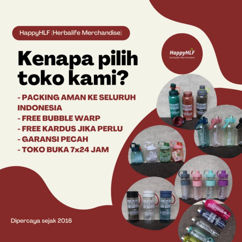 ShP3 Botol Minum Herba HLF 1,5 liter original import