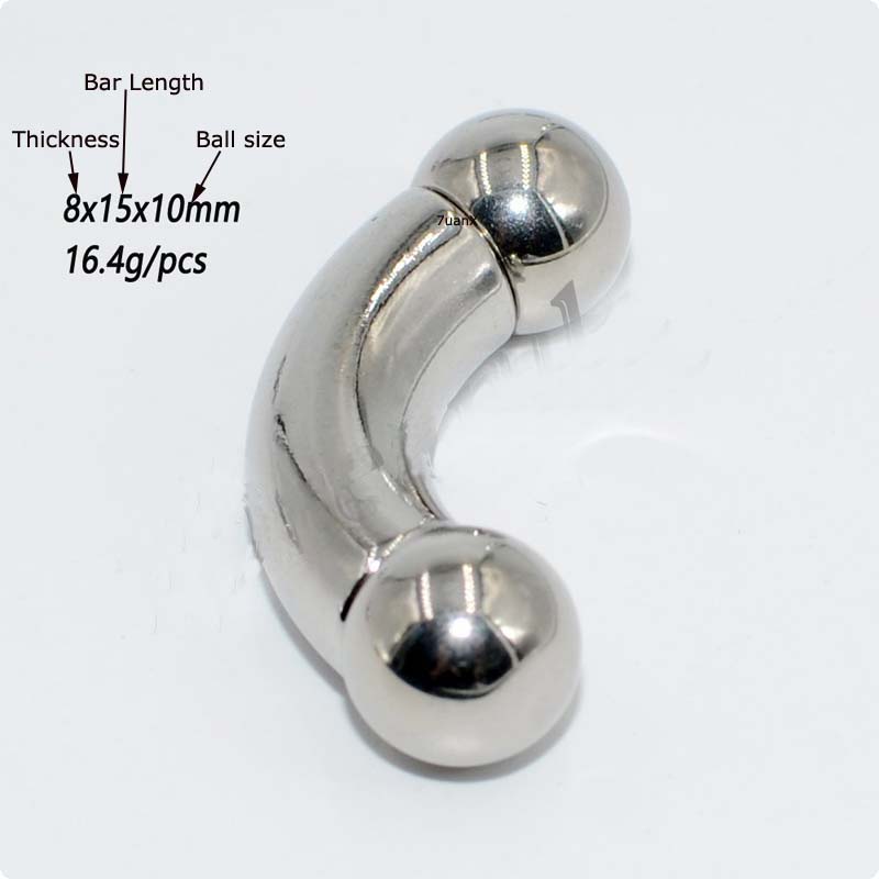 1pc Anting Tindik Telinga Bentuk Barbel Lengkung Bahan Stainless Steel Warna Silver