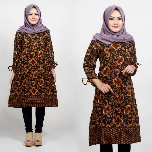 Atasan Wanita BATIK TUNIK RODA PPBTK0167, batik wanita lengan pendek.