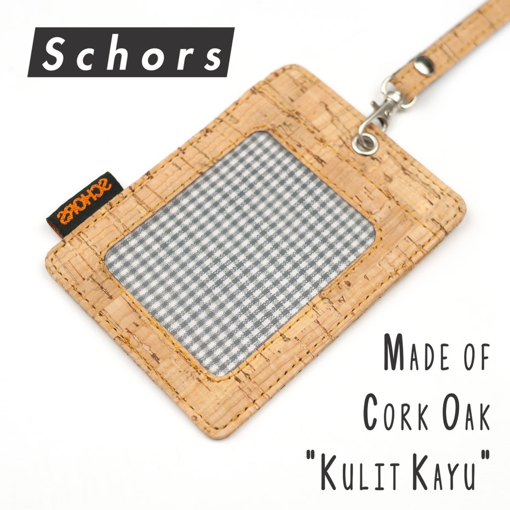 

Id Card Badge Holder Name Tag Kartu Nama Kulit Kayu Schors Block Portrait
