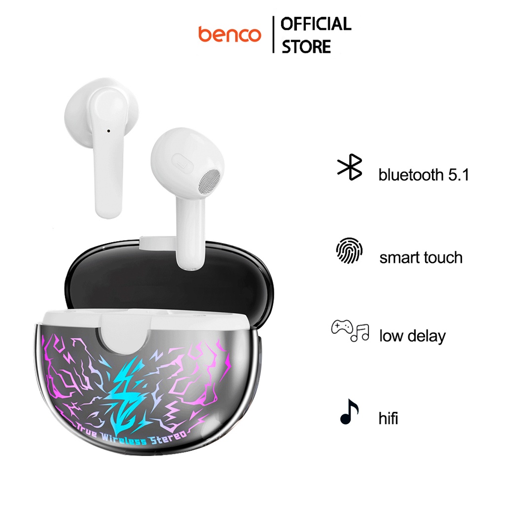 BENCO Earbud Bluetooth Smart Touch HD Mic Internal KS15 Earphone TWS