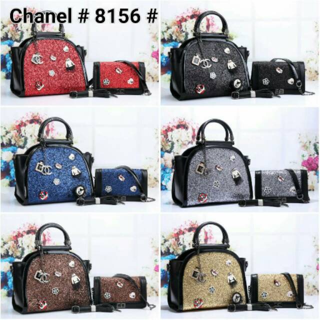 

J..Chanel glitter No 5 # 8156 # Set 2 in one Harga satuan IDR 220.000
