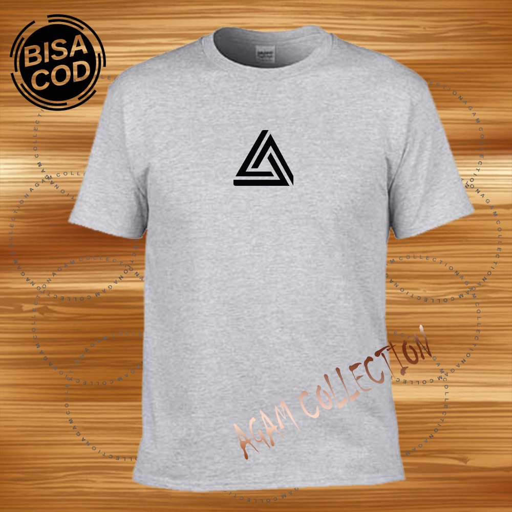 Agam Collection Baju Kaos Distro Logo Keren  Text Hitam Lengan Pendek Premium Quality