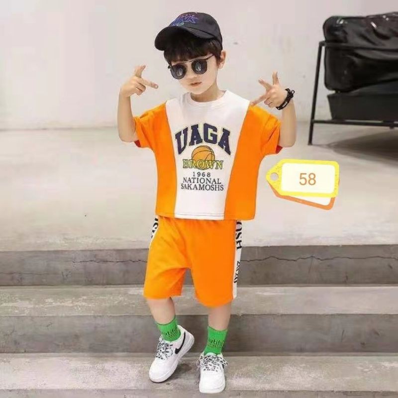 setelan basketball brown sixty eight