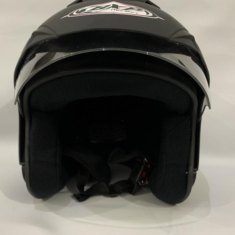 (PLW⇛180) Helm 1 Kaca Hitam Doff Polos (Bukan KYT NHK INK GM MDS JPN Zeus JPX) ,..