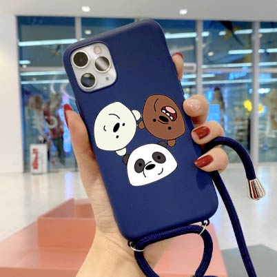 (ST 01)Softcase + Tali For All Type Handphone | Realme c21 - Oppo a74 - Oppo a16 - Redmi note 10 - V