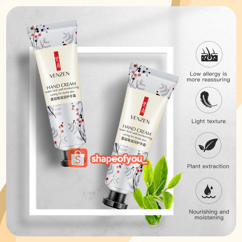 Hand Cream Pelembab Tangan Venzen 3 Varian Cranberry / Green Lemon / Daisy