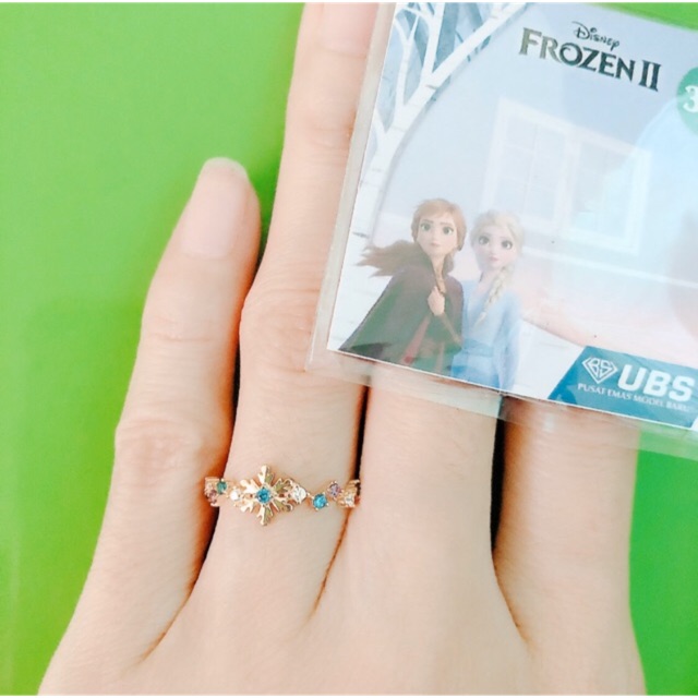 Cincin Frozen putih biru ungu UBS - size 13