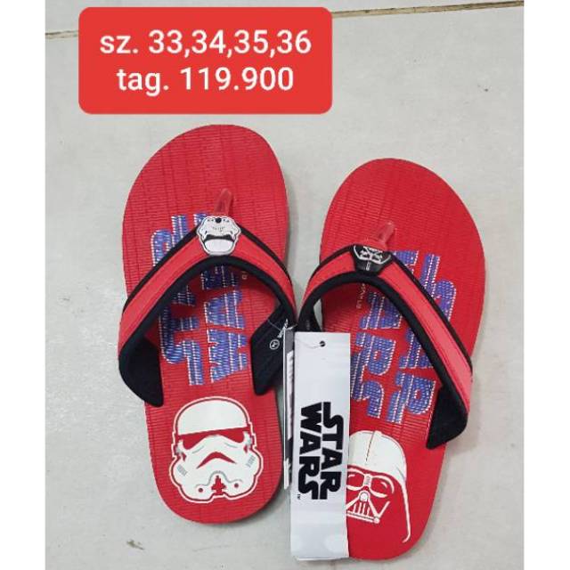  Sandal  Jepit Anak  Laki Laki Nevada  Starwars Shopee Indonesia