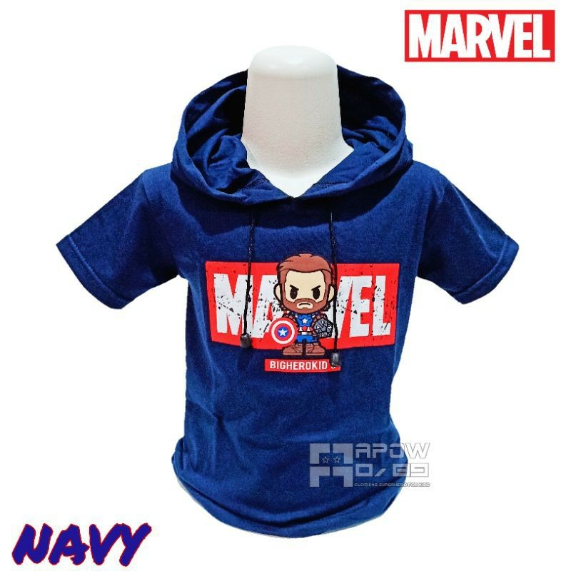 New Arrival Kaos Hoodie Anak laki laki motif Marvel Bahan Adem/KAOS ANAK MARVEL KERENS