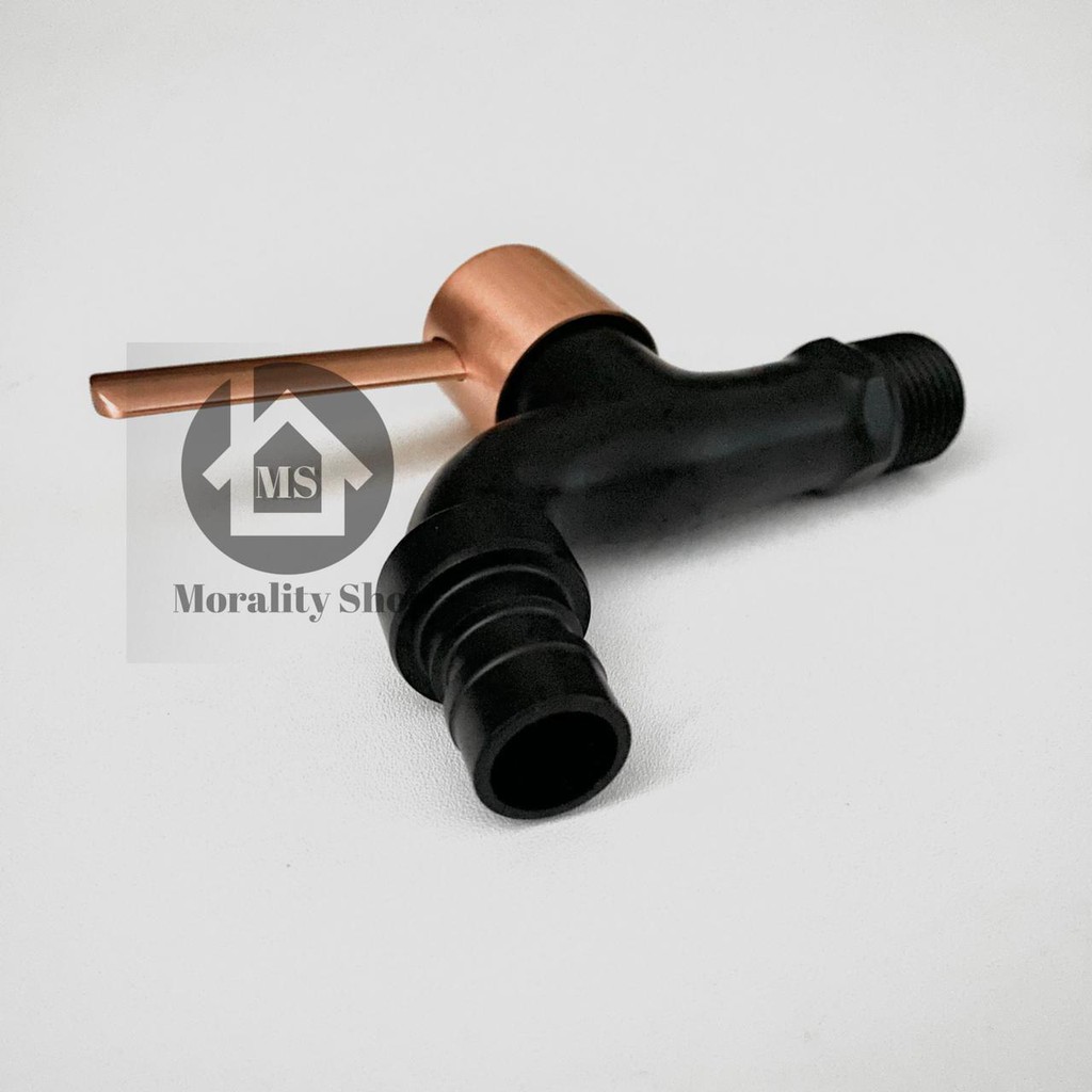 Kran Taman Unik Hitam RoseGold 200BG - Keran Air Taman Tembok Stainless BLack RoseGold minimalis L63