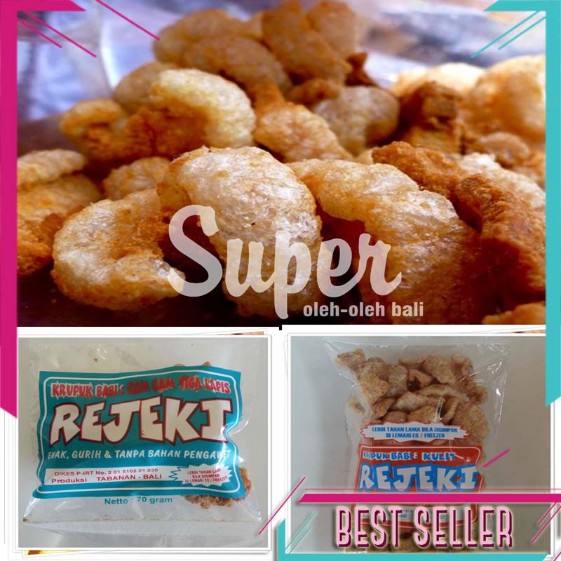 

Krupuk Kulit REJEKI 150 gr Camilan Khas Bali krupuk rambak babi asli bali