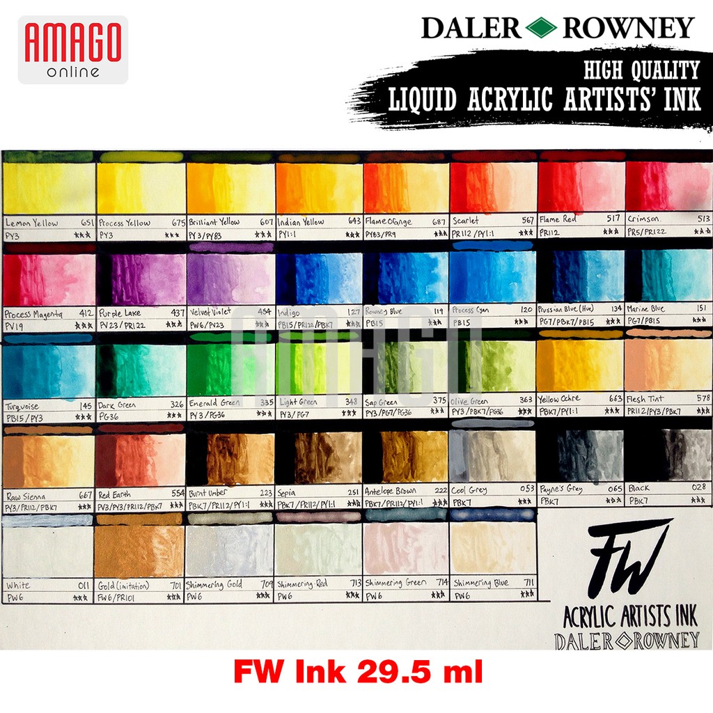 DALER-ROWNEY - FW INK 29.5 ML - ROWNEY BLUE - 160029119