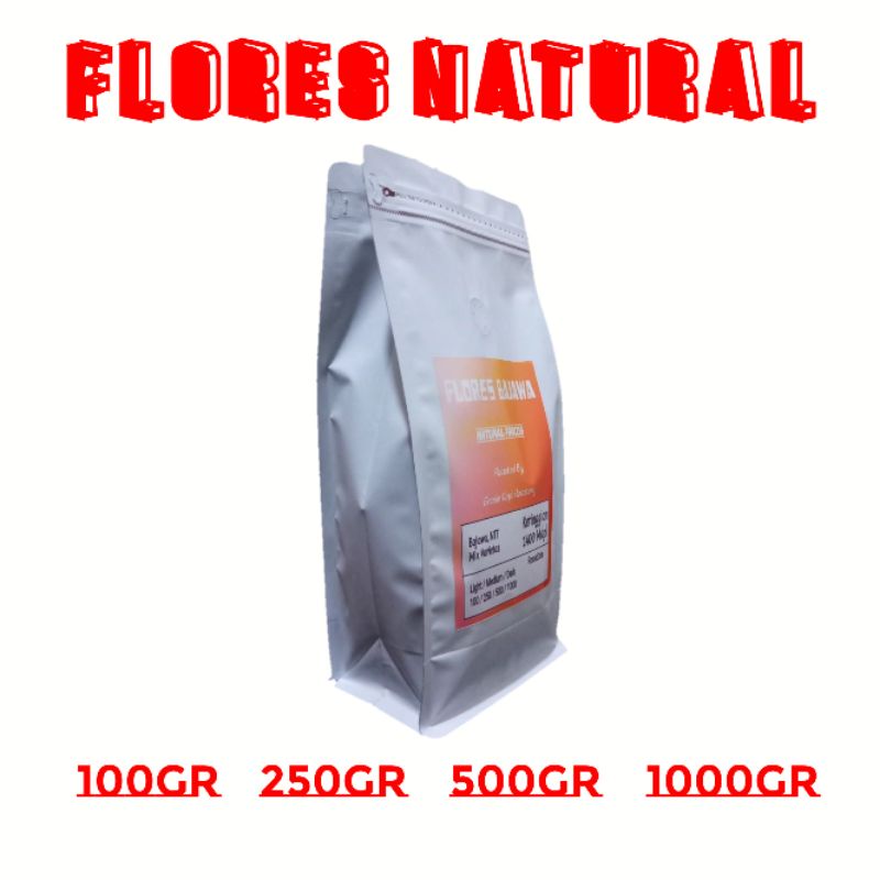 

Kopi Arabika Flores Natural 100/250/500/1000Gram (Biji/Bubuk)