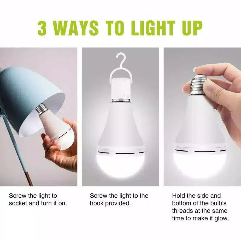 Bohlam Lampu Led Ajaib Tetap Nyala Walau Listrik Mati /18 Watt  Emergency Led