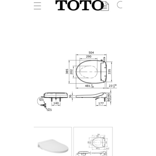 tutup kloset toto TCW07S ( soft closing) eco washer original jet washer