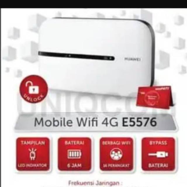Modem  Huawei E5576 Wifi Router 4G UNLOCK Free  Kuota14Gb