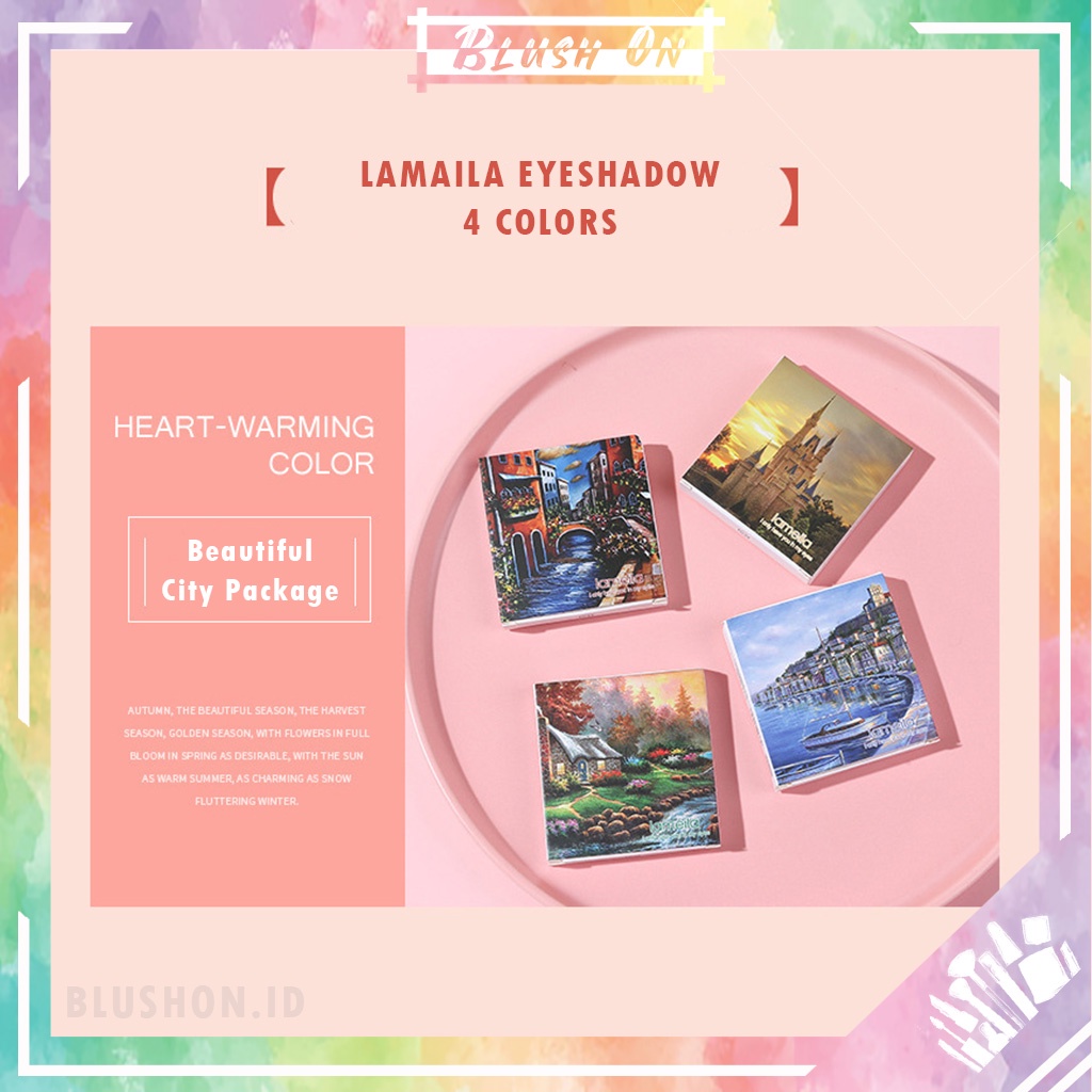 LAMEILA Eyeshadow 4 Warna Kombinasi Glitter Tahan Lama 4 Color Pallete 5086