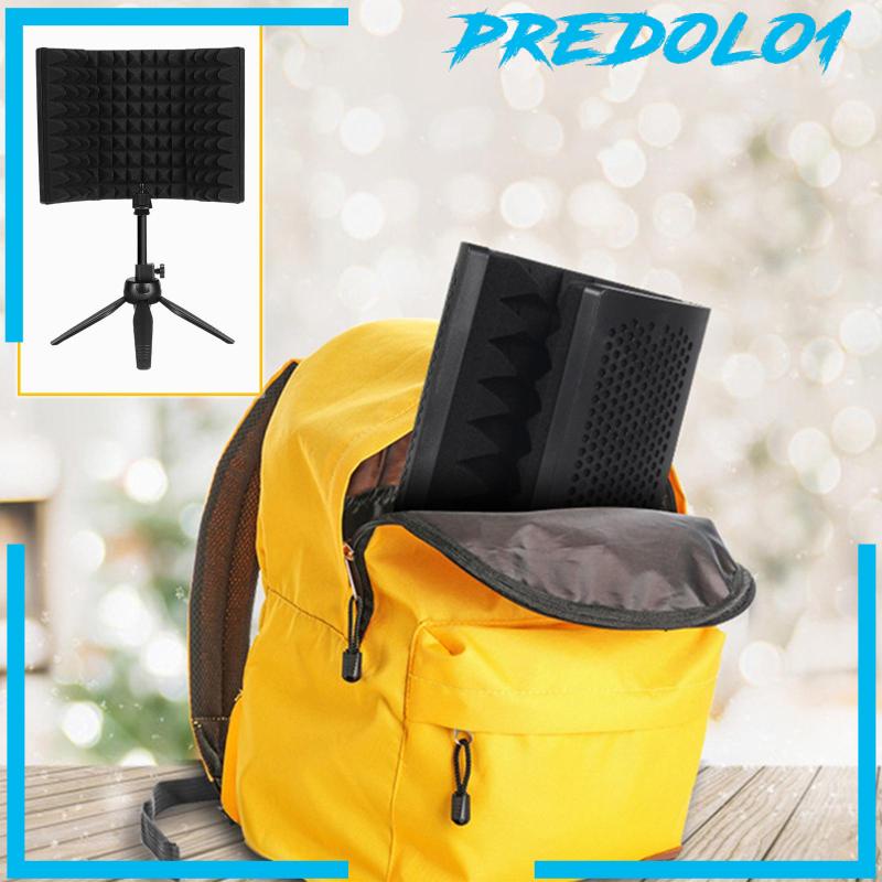 [PREDOLO1] Microphone Isolation Shield, 3-Panel Mic Sound Absorbing Foam Recording