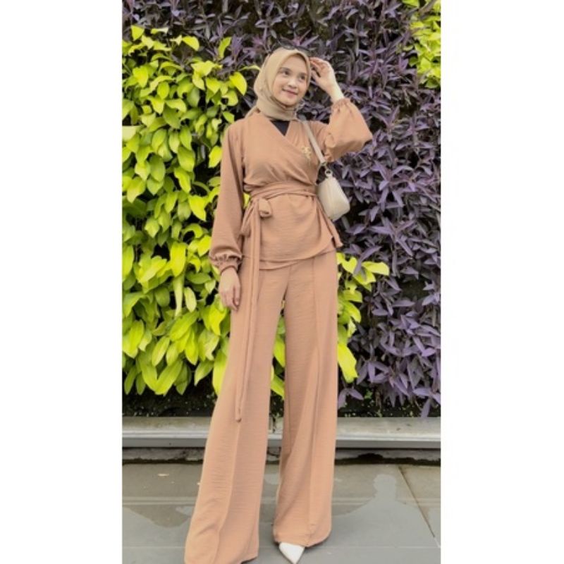 LOOK RACHEL SET VIRAL ONE SET DIORA SET KIMONO WANITA MODERN KEKINIAN