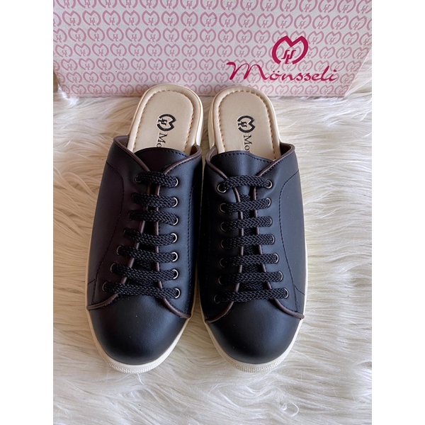 PSPGN.CO || SEPATU SANDAL WANITA FASHION KASUAL SLIP ON MARY JANES ORIGINAL BRAND MONSSELI 3031 BK I