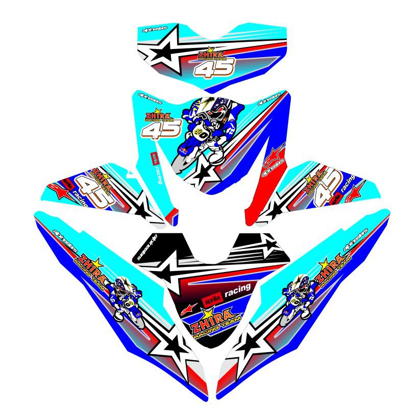 Decal Beat  Full body Stiker Motor Beat FI 2012 2013 2014 2015 2016 motif Racing Roadrace