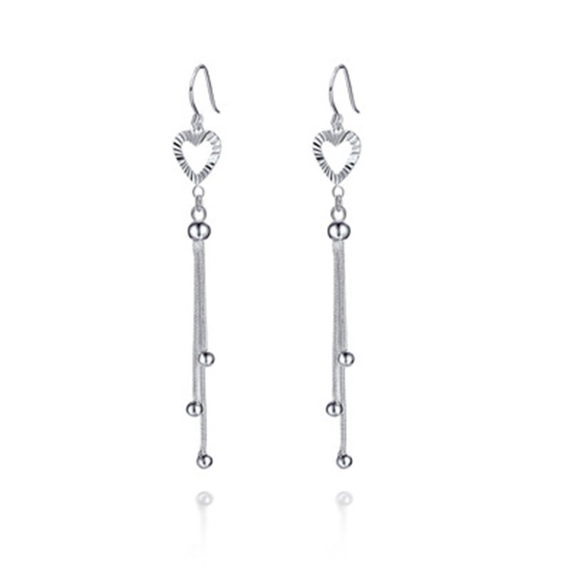 925 anting perak sterling anting-anting wanita dengan perhiasan fashion berlian-D