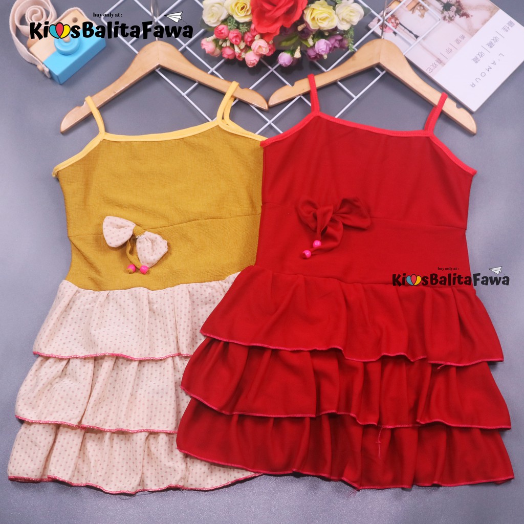 Dress Valerie uk 5-6 Tahun / Dress Anak Dress Yukensi Tanktop Kaos Anak Dress Import Dress AnakMurah