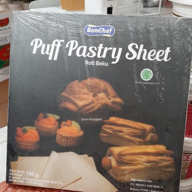 

BONCHEF PUFF PASTRY SHEET 750GR ISI 4 LEMBAR KHUSUS OJOL TERLARIS TERPERCAYA ORIGINAL