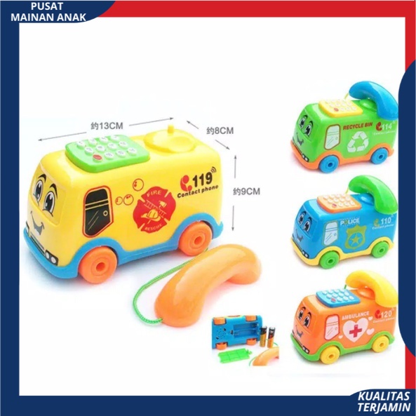 ( PROMO ) Mainan Bus Telepon Music / Mainan Anak / Mainan Anak Perempuan / BUS PHONE TOYS TERBARU