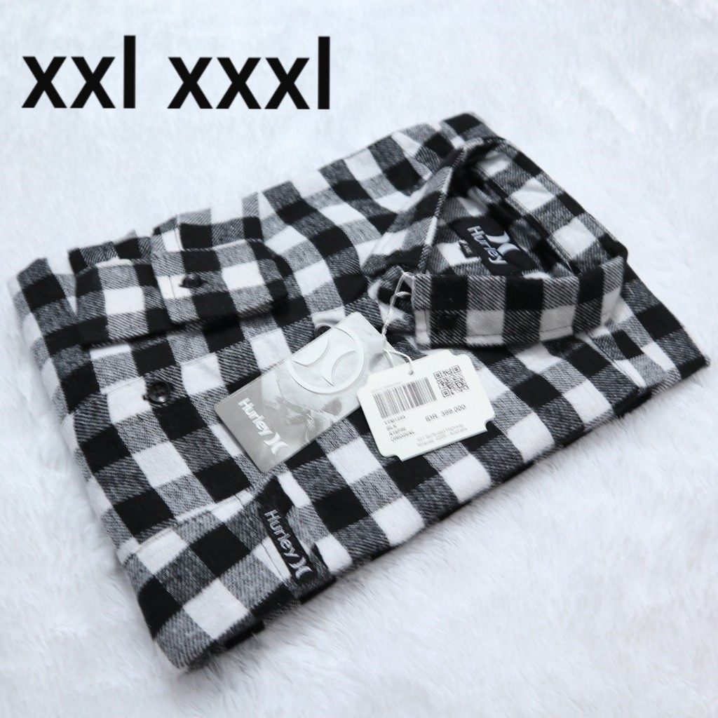 Kemeja flanel Quicksilver XXL XXXL lengan panjang - kemeja pria - kemeja kekinian