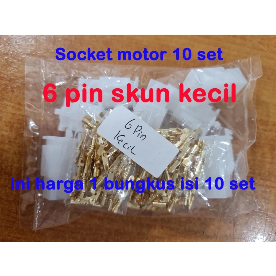 Socket motor pin kecil 2 pin - 3pin - 4pin - 6pin - 9 pin 10 set / connector skun mobil soket / konektor