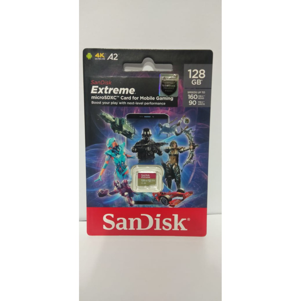 MICROSD SANDISK EXTREME A2 128GB  GARANSI RESMI tanpa adapter