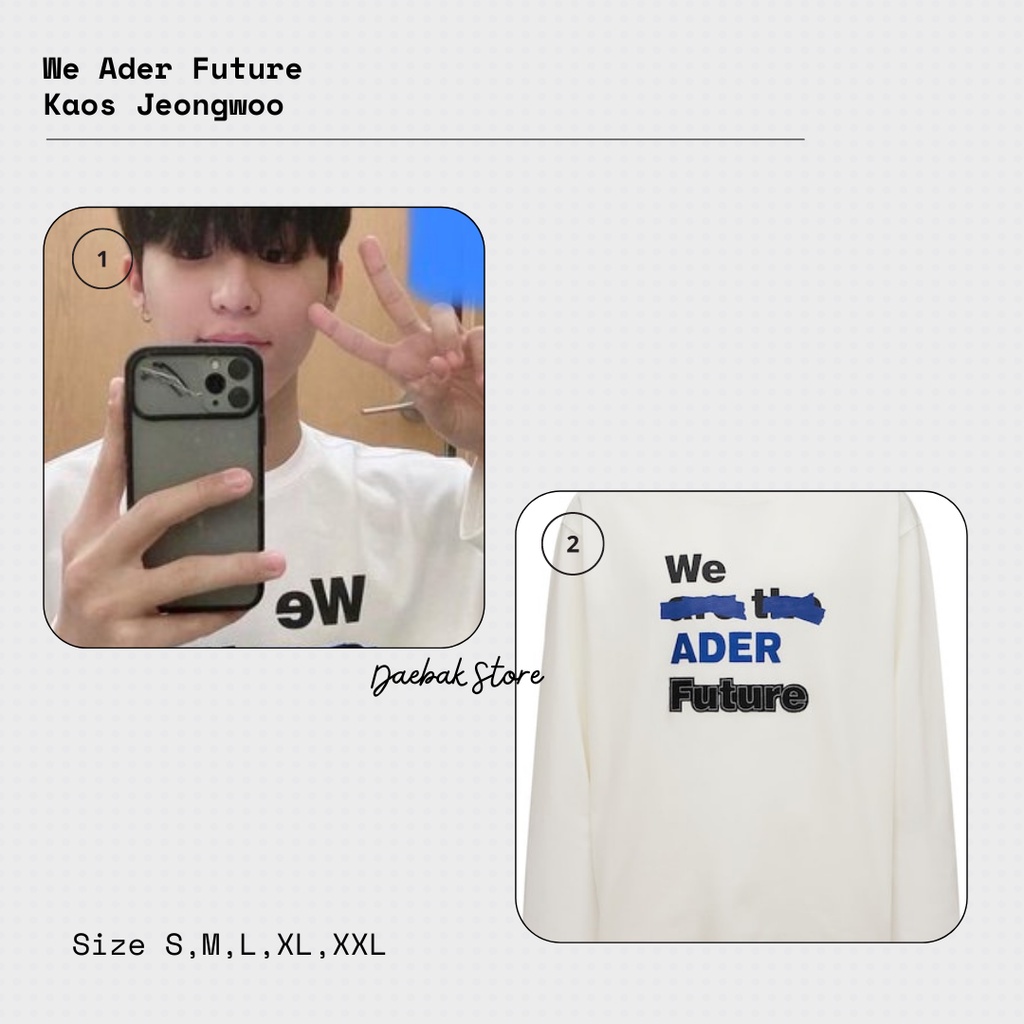 Kaos Kpop Jeongwoo Treasure We Ader future Putih Outfit Idol Korea